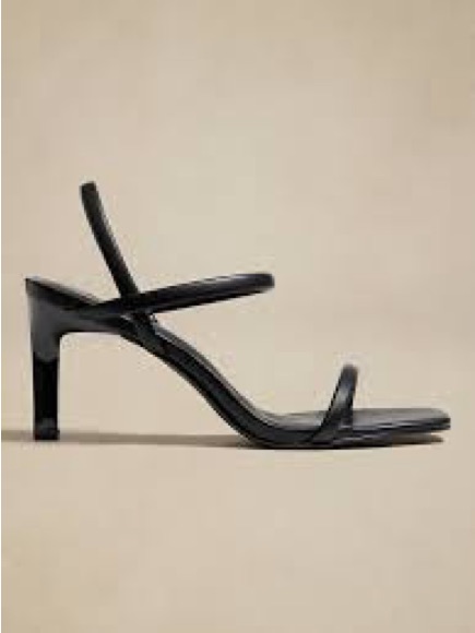 Nwt Banana Republic Leather Strappy High Kitten Heel Sandal 10
